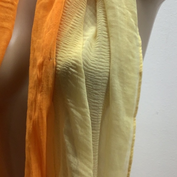 Icon Collection Orange and Yellow Sheer Scarf. New With Tags. - Picture 3 of 6
